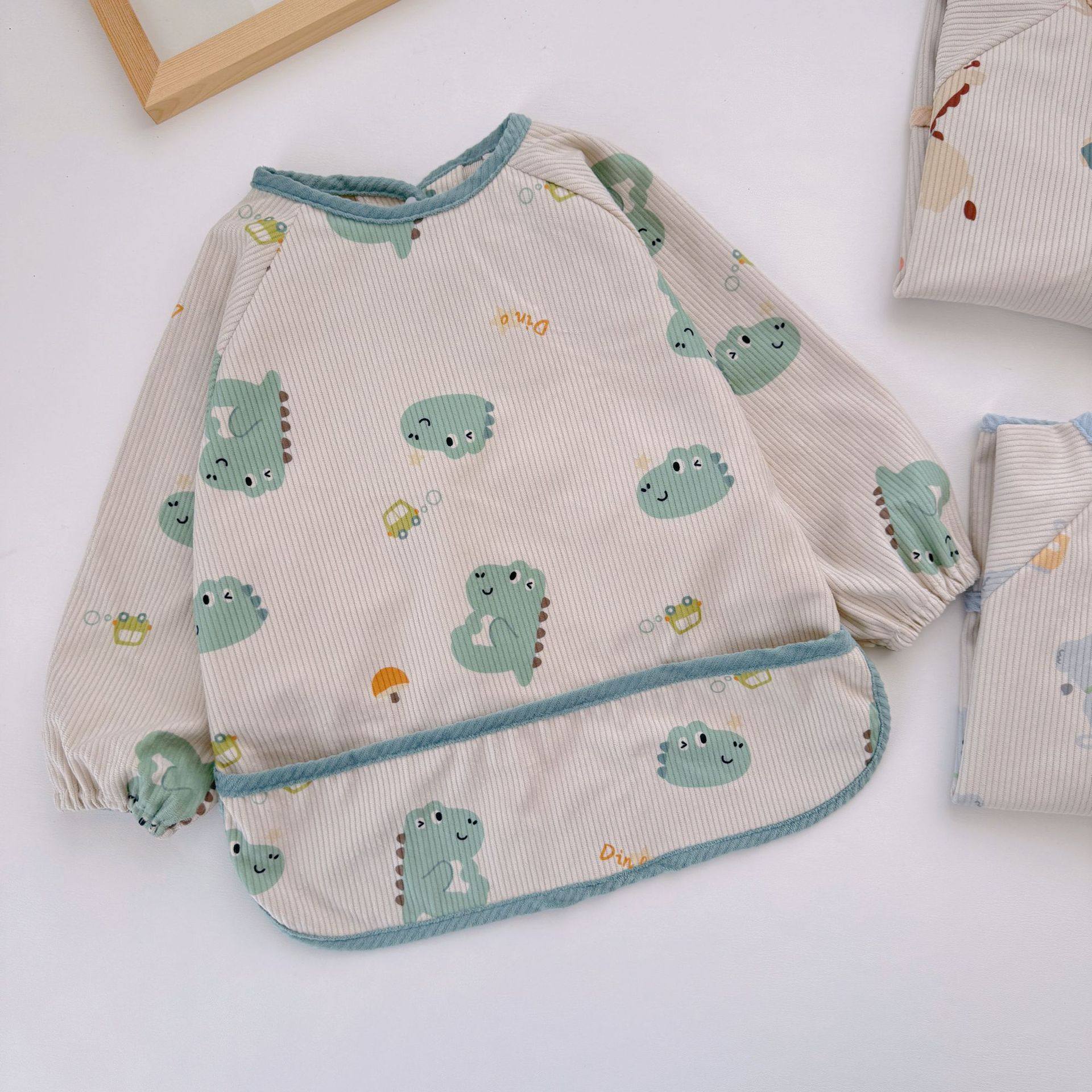 灯芯绒儿童防水罩衣长袖女吃饭围裙幼儿园画画衣防污条绒围兜,童装/婴儿装/亲子装,反穿衣/罩衣,淘宝优惠券,粉丝福利购,淘宝优惠卷