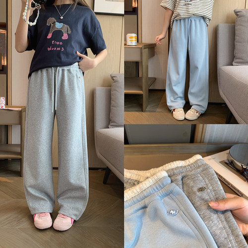 简约百搭松弛感针织卫裤直筒裤