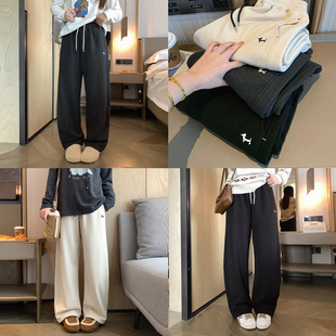 亲子加厚长裤 女大童加绒仿羊绒弯刀裤 学生保暖直筒裤 新款 2025冬季