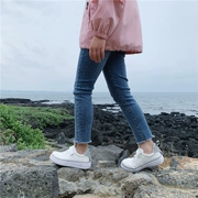 Girls Slim Jeans 2019 Thu mới Trẻ em Hàn Quốc Big Child Wild Quần chân đơn giản Quần bút chì - Quần jean