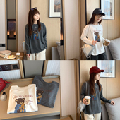 女大童卡通德绒打底衫 T恤保暖厚上衣 初中生圆领长袖 2025冬装 新款