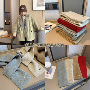 女大童软糯仿羊绒围脖2025冬季新款青少年保暖针织围巾初中生脖套