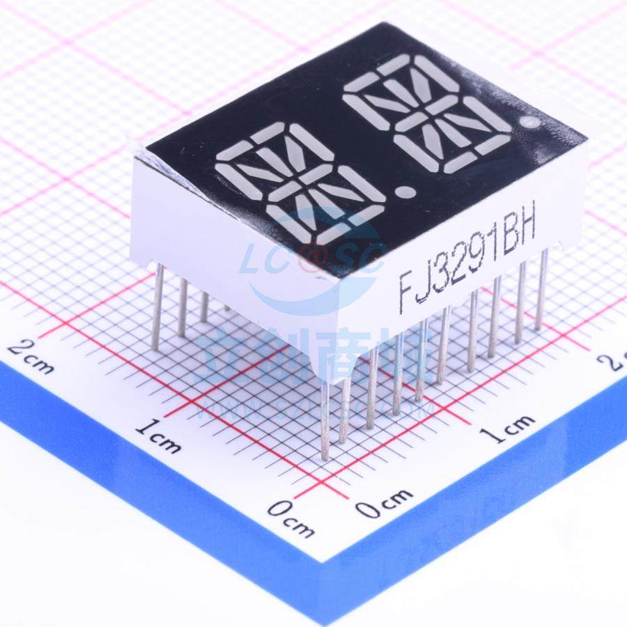 led数码管 两位0.39英寸红光 共阳 米字数码管 fj3291bh