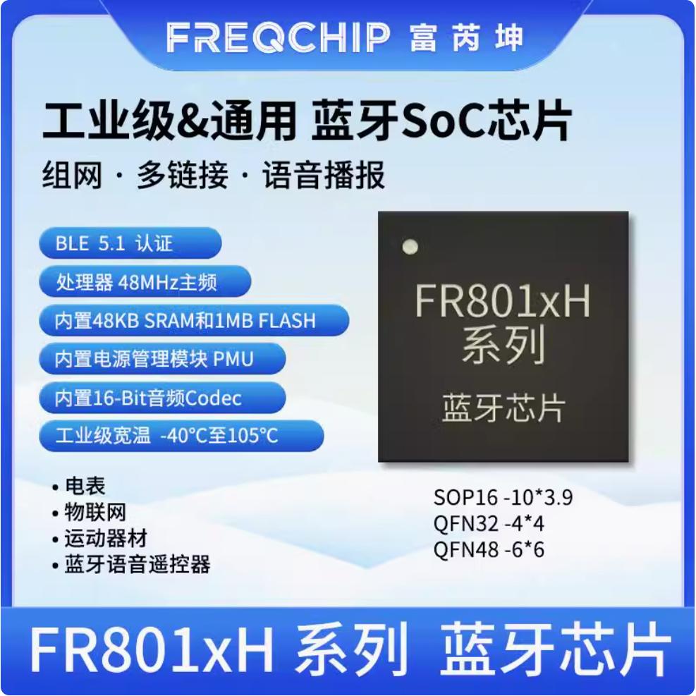 全新原装富芮坤FR8016HA FR8018HA蓝牙5.0芯片