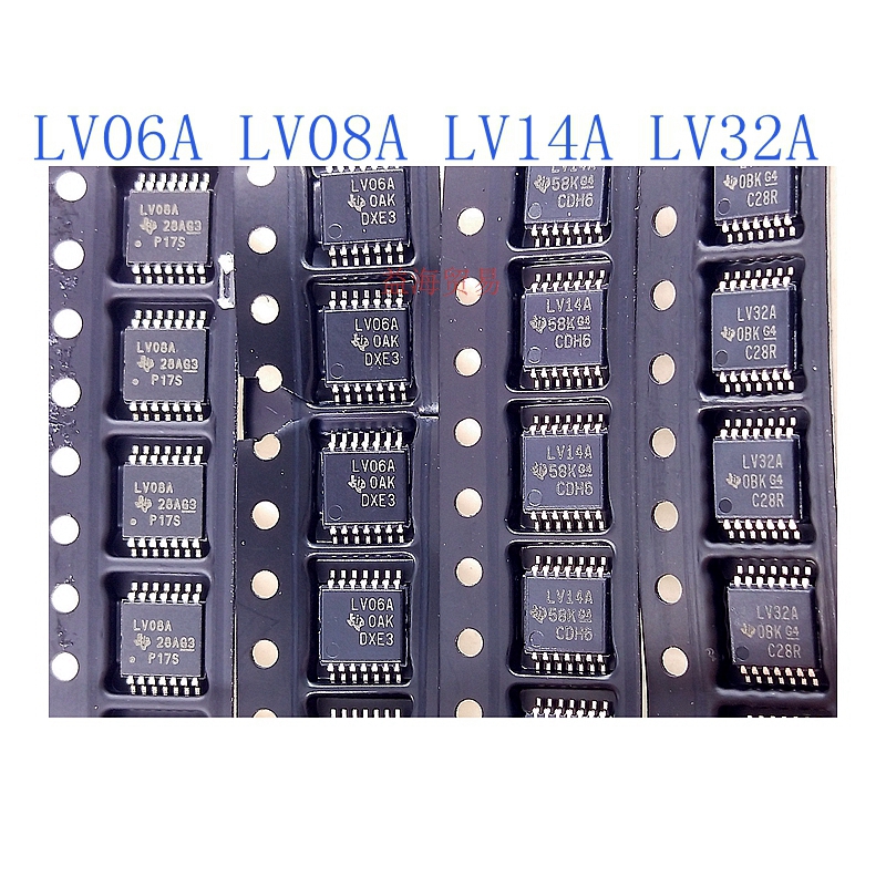 十六路反向器缓冲器芯片 LV06A LV08A LV14A LV32A TSSOP-14全新