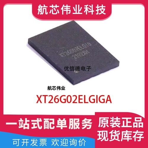全新原装 XT26G02ELGIGA  FLASH存储器芯片IC 贴片 封装 LGA-8