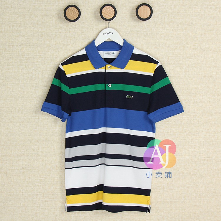 ÁùÕÛ Lacoste·¨¹úöùÓãר¹ñÕýÆ·ÄÐʽ²ÊºçÌõÎÆ¶ÌÐäPOLOÉÀPH5118