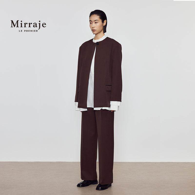 Miraje简约宽松西装外套长裤套装