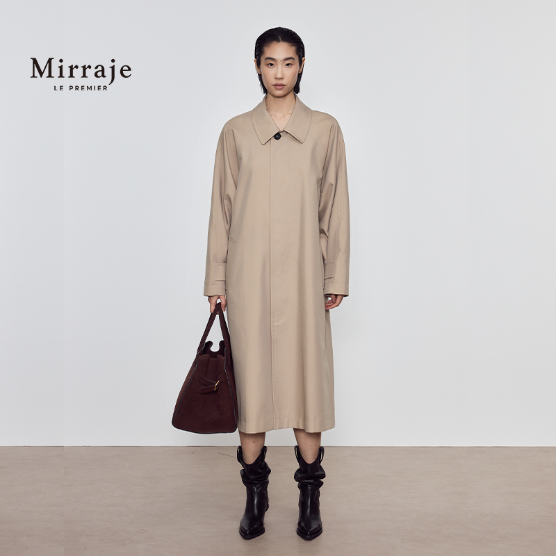Mirraje新款英伦风通勤风衣