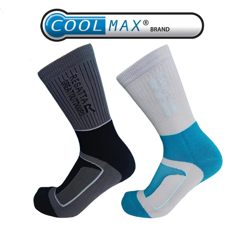 74%含量coolmax加厚毛圈户外袜子