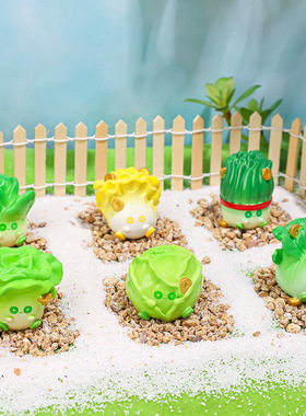 菜来财来创意蔬菜摆件树脂工艺品车载装饰品礼物工位电脑屏幕