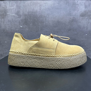 上线休闲板鞋 男软牛皮一脚蹬勃肯鞋 复古软底轻便乐福鞋 街拍设计款