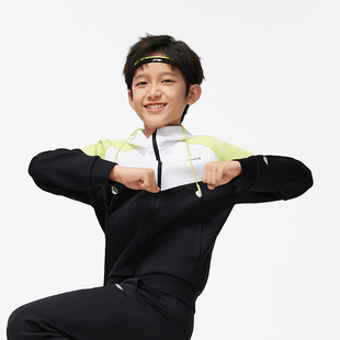 连帽外套YWDU297 男女小大童综合体能系列反光开衫 李宁正品 新款