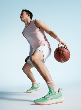 李宁正品轻速2男子支撑稳定回弹轻盈透气运动篮球场地鞋ABPU023