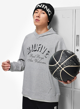 Lining/李宁正品冬季男子反伍系列宽松百搭套头连帽卫衣AWDT887