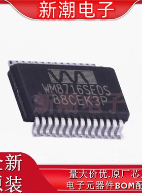 WM8716SEDS/RV ADC/DAC-专用型 封装SSOP-28 全新原厂(凌云)