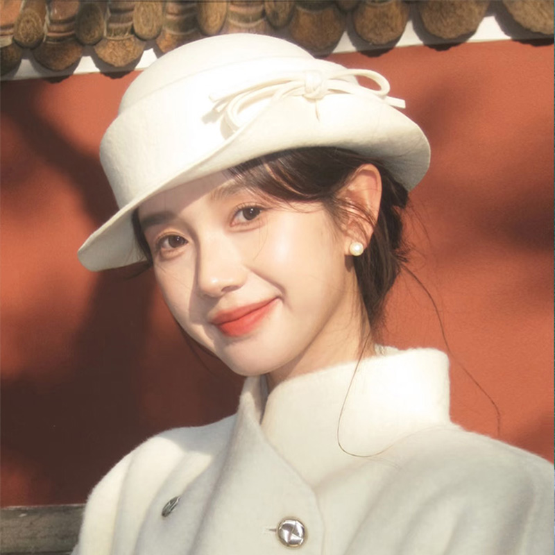 贝雷帽子法式千金秋冬羊毛