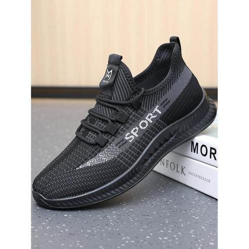 老北京布鞋男单鞋飞织透气中老年爸爸运动休闲健步鞋软底防滑大码