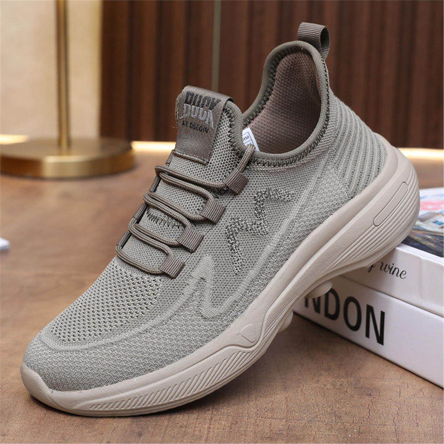 春秋男单鞋透气网鞋休闲运动鞋中老年老北京布鞋防滑软底男健步鞋