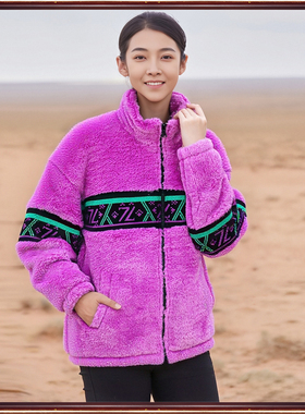 专柜扎哈潮牌冬季 休闲宽松时尚柔软加厚长袖立领棉衣外套女20370