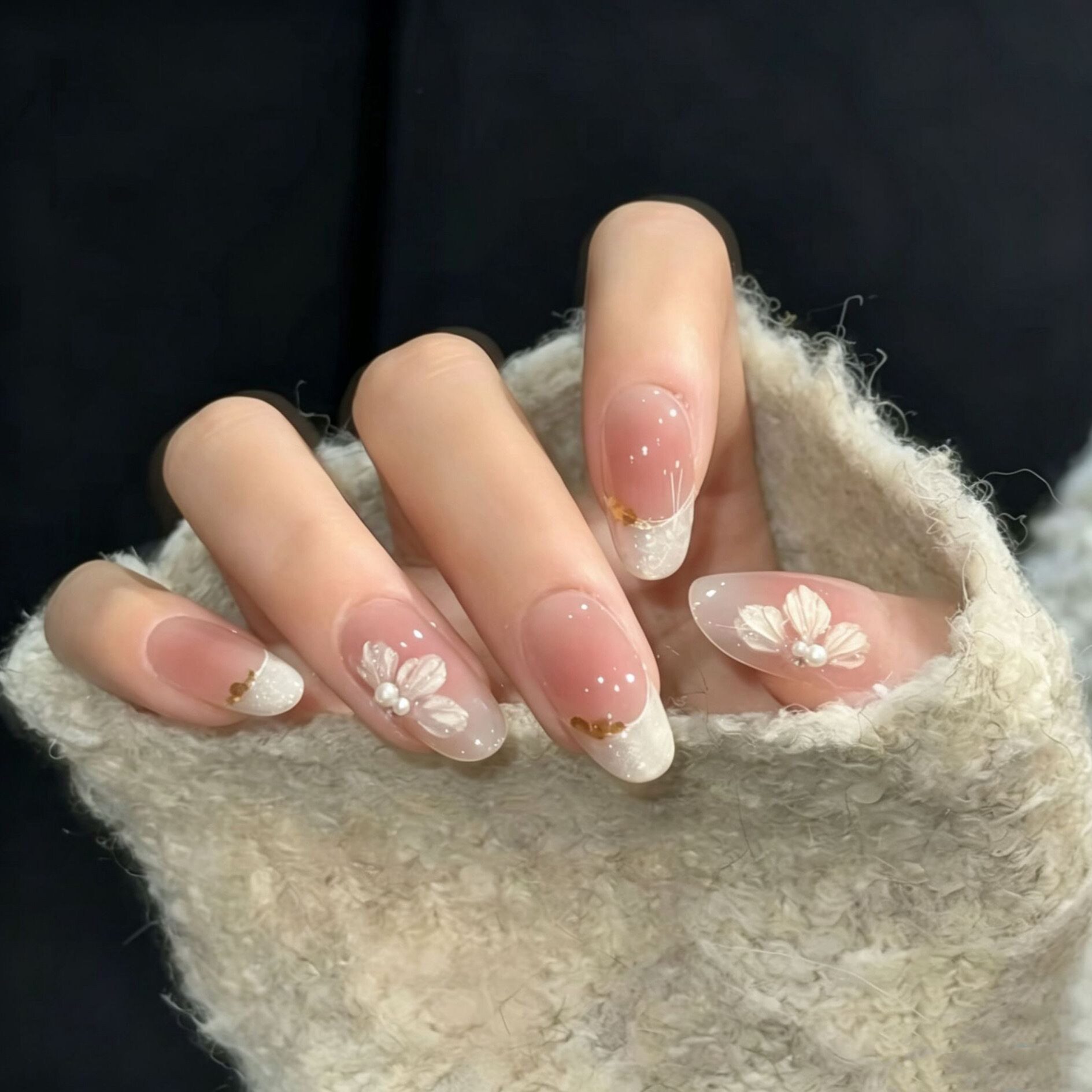 【梨花雪】新款纯手工穿戴甲高级穿戴甲/甲片