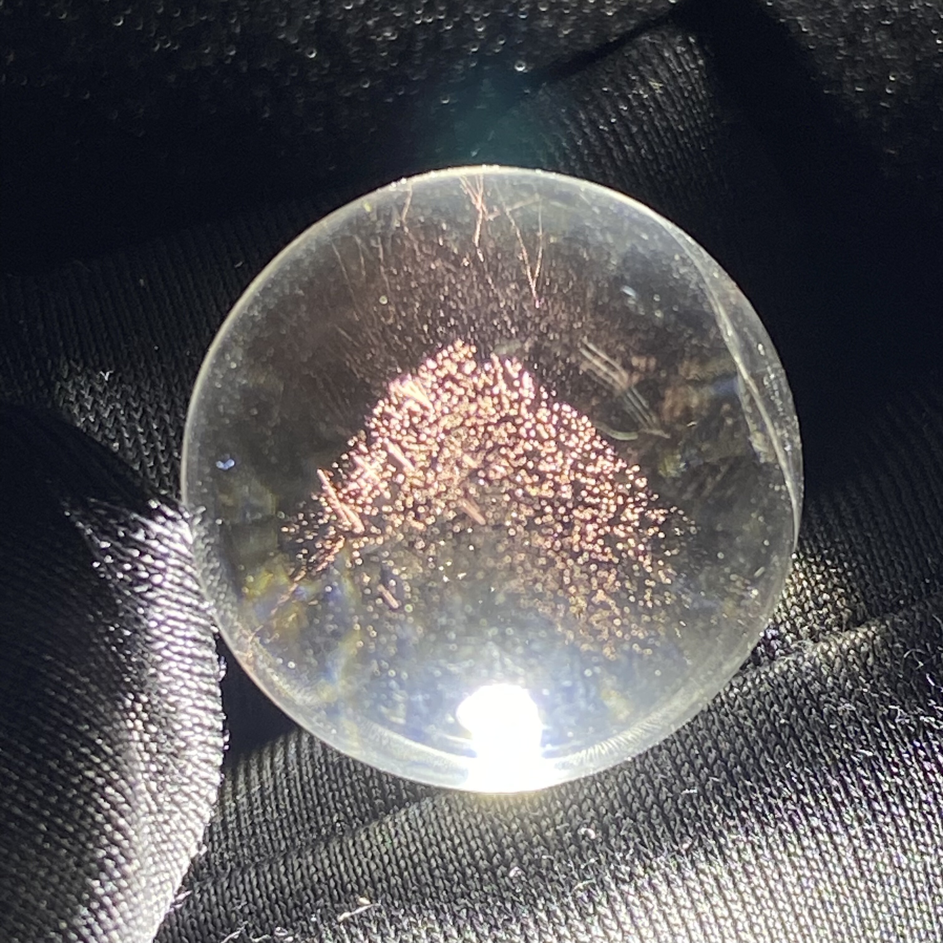 天然白水晶红针银山吊坠圆珠DIY水晶单珠饰品项链20mm一物一图