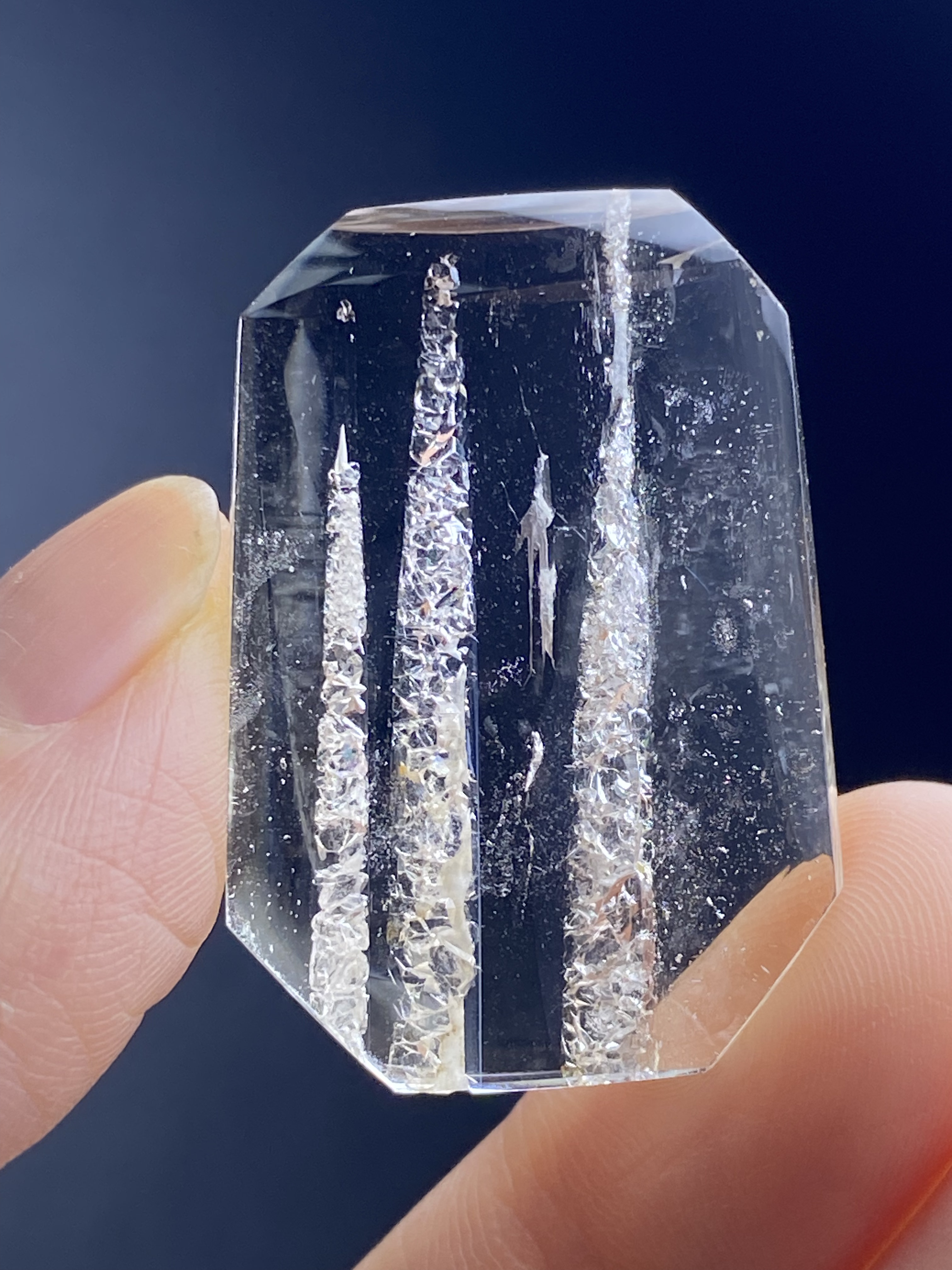 天然水晶包裹体晶中晶吊坠圆珠DIY水晶单珠饰品项链一物一图