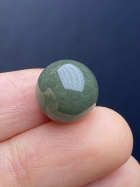 天然水晶绿发晶吊坠圆珠多宝珠配珠裸石项链12mm一物一图