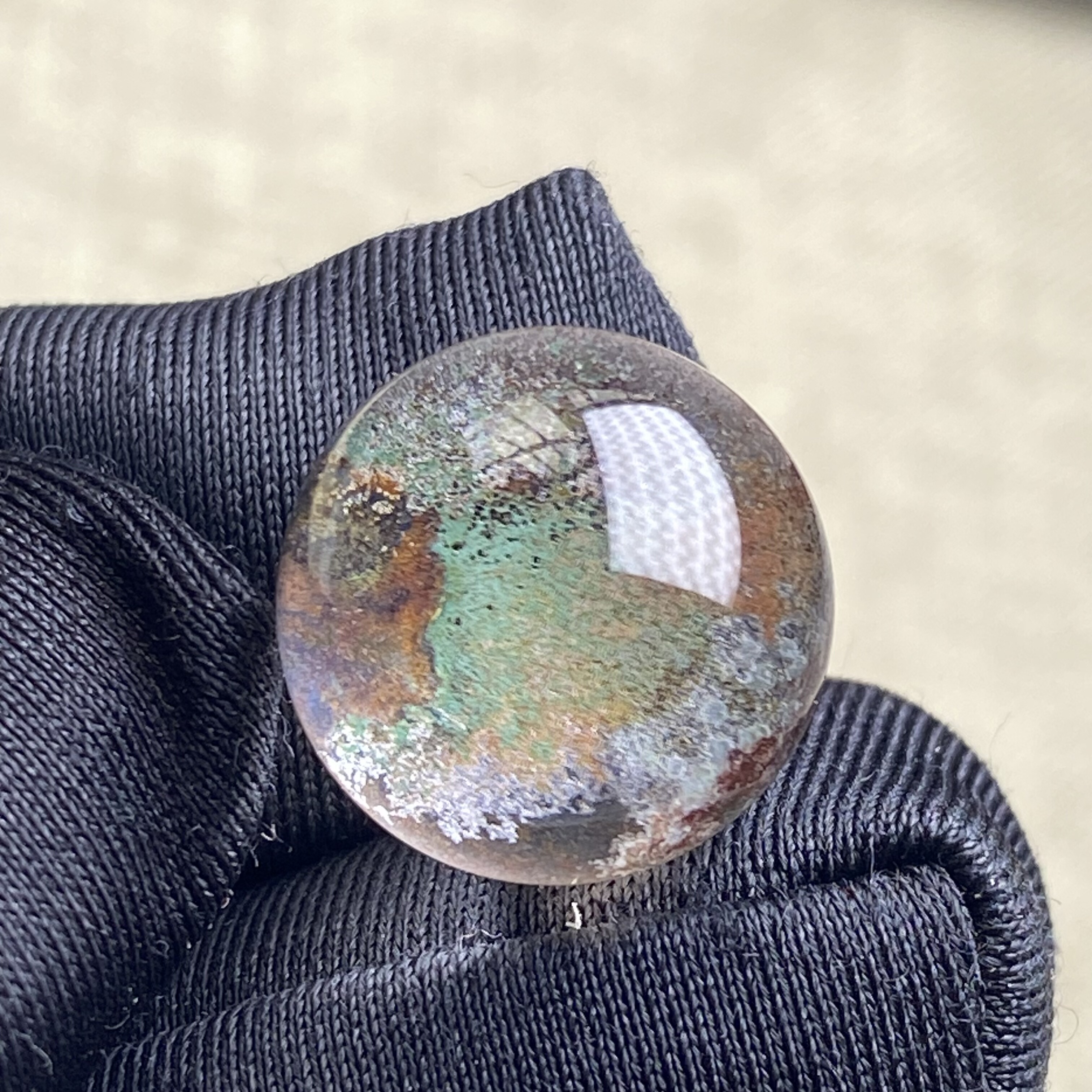 天然水晶包裹体彩色云母吊坠圆珠DIY水晶单珠饰品项链14mm