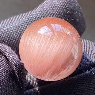 天然水晶顺发兔毛吊坠圆珠DIY水晶单珠饰品项链18mm一物一图