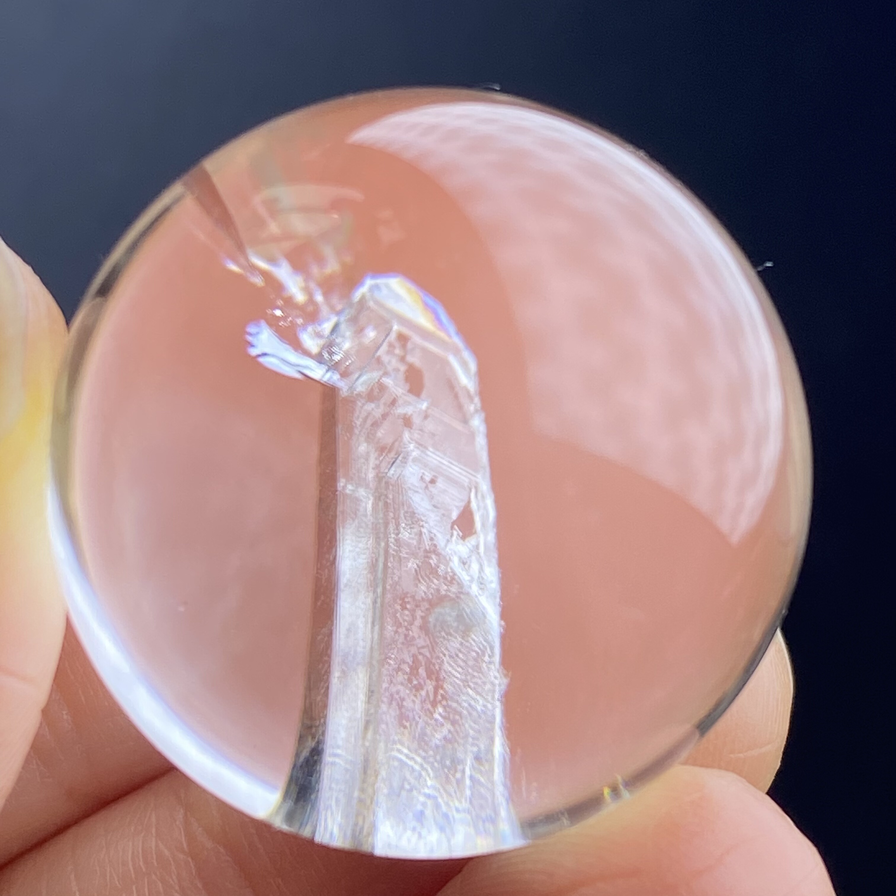 天然水晶包裹体晶中晶柱吊坠圆珠DIY水晶单珠饰品项链27mm,饰品/流行首饰/时尚饰品新,颈饰,淘宝优惠券,粉丝福利购,淘宝优惠卷