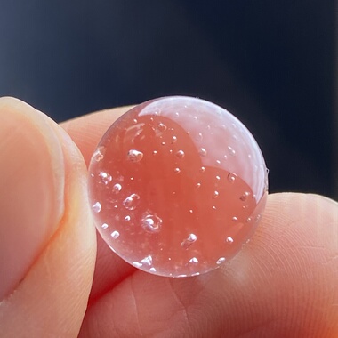 天然水晶满天星水胆吊坠圆珠DIY水晶单珠饰品项链12mm一物一图