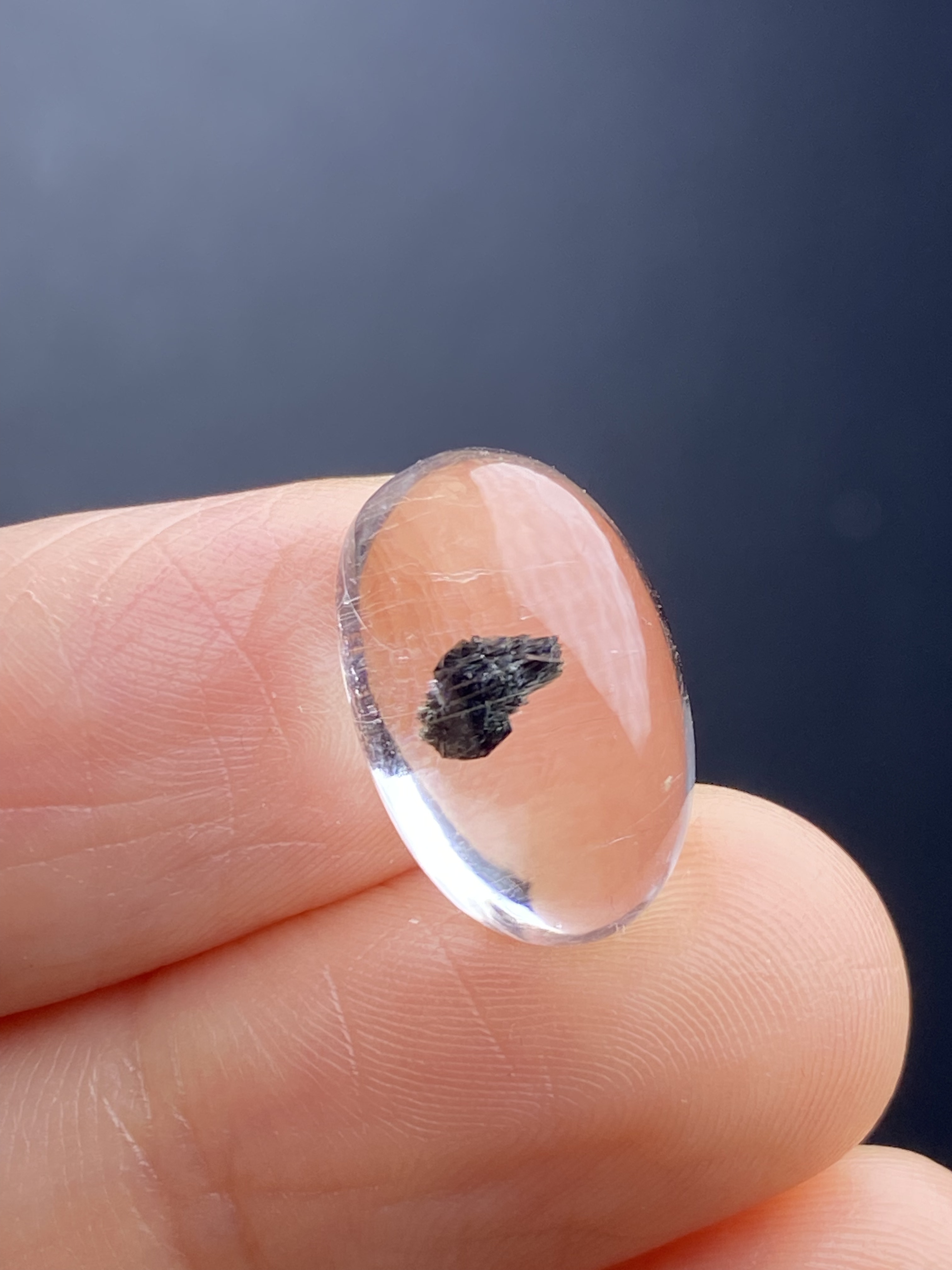 天然水晶包裹体绿矿石吊坠裸石蛋面DIY水晶饰品可做戒指 一物一图