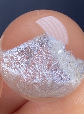 天然水晶包裹体星光白幽灵银山金字塔吊坠DIY幽灵单珠饰品21mm