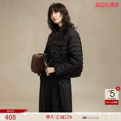 德玛纳轻薄90鸭绒衬衫羽绒服女
