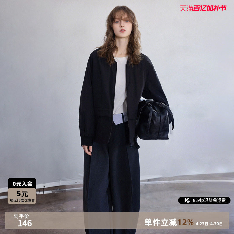 德玛纳户外三防罗纹领外套女26春季新款抽绳收腰运动休闲开衫上衣