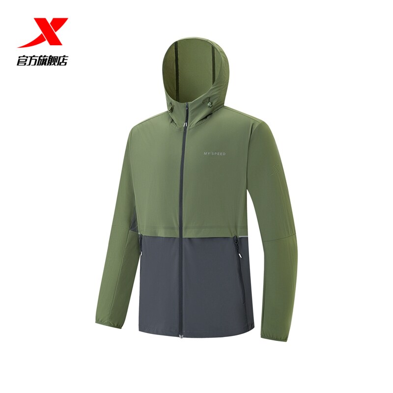 百搭锦纶运动休闲防风连帽4XL