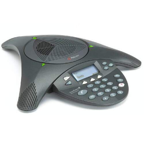 宝利通polycom soundstation2标准扩展型会议电话送录音全向麦克