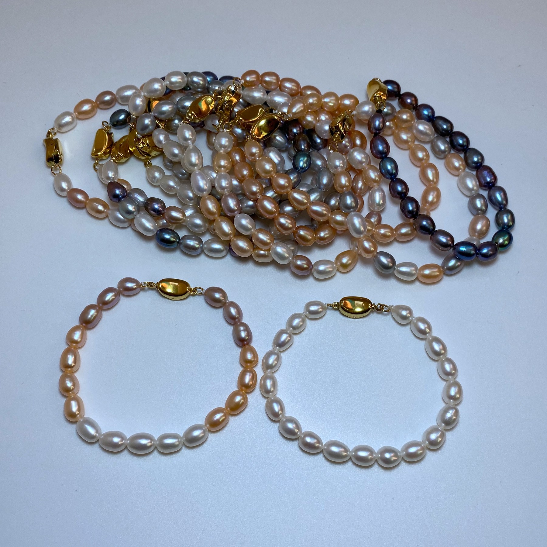 6-7mm天然白色米形无核淡水珍珠手链百搭简约送女友手串手饰女款,珠宝/钻石/翡翠,手饰,淘宝优惠券,粉丝福利购,淘宝优惠卷