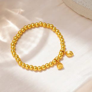 小红书同款两世欢手链女仿黄金色蓬莲久不掉色手串首饰品货源