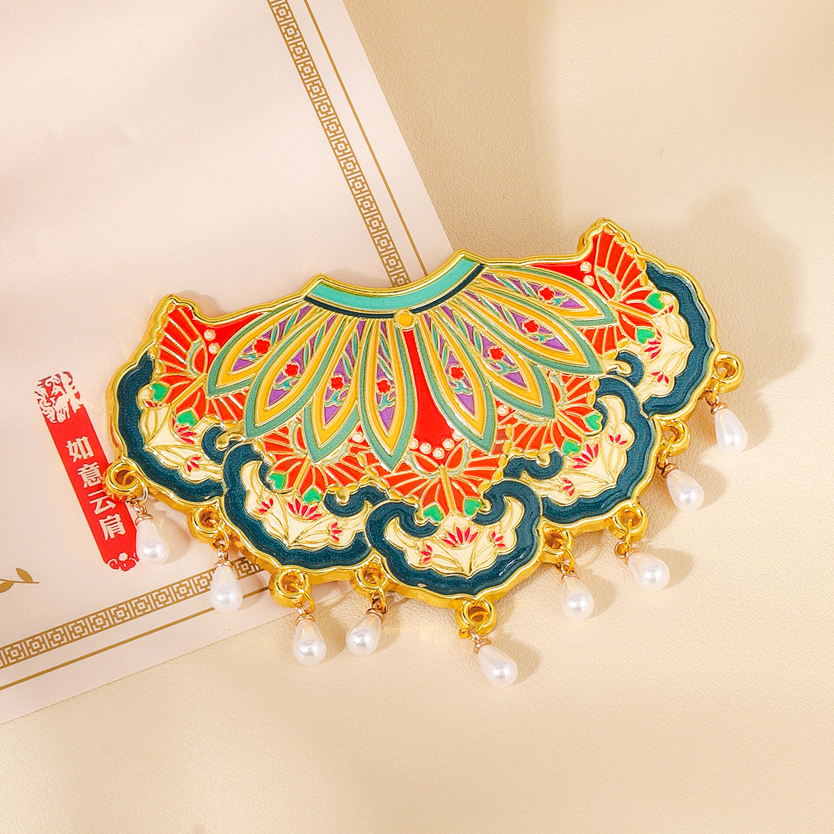 国潮古风云肩凤冠流苏冰箱贴文创创意金属磁吸冰箱贴送友礼物