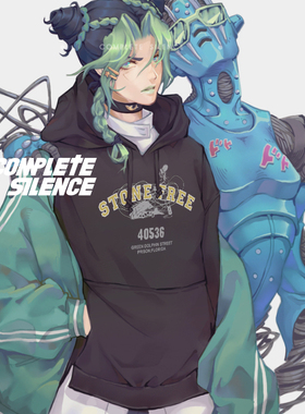 COMPETET SILENCE | 石之自由徐伦同人连帽印花秋季薄款连帽卫衣