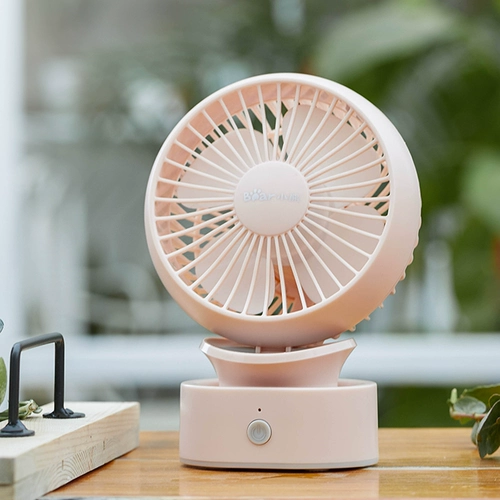 Bear Electric Fan USB маленький вентилятор мини -тихий и заряженный портативный офис настольный настольный настольный вентилятор общежитие общежития