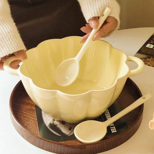 双耳大号南瓜汤碗奶油风可爱