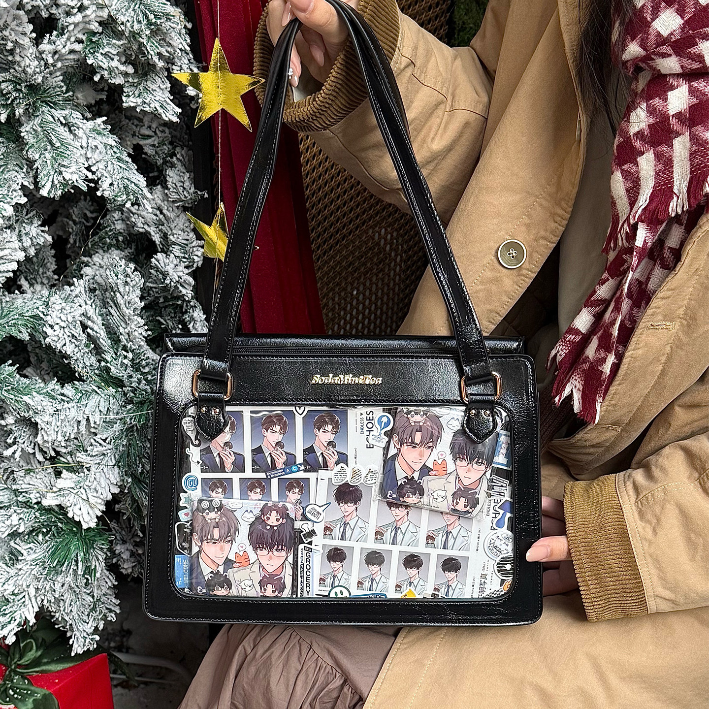 【百合来信】soda薄荷茶原创痛包手提百搭日常大食量女jk制服包pu