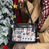 百合来信 soda薄荷茶原创痛包手提百搭日常大食量女jk制服包pu