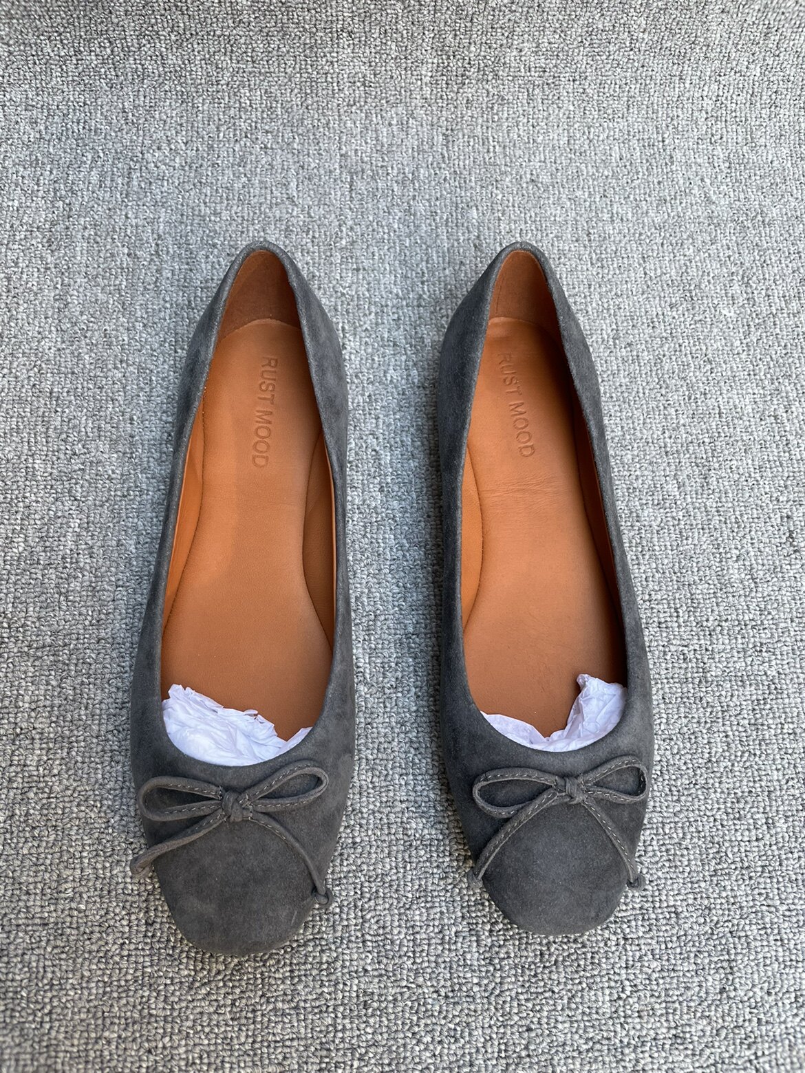 新款流苏 方头浅口 流苏蝴蝶结 鹿皮垫 平底女鞋