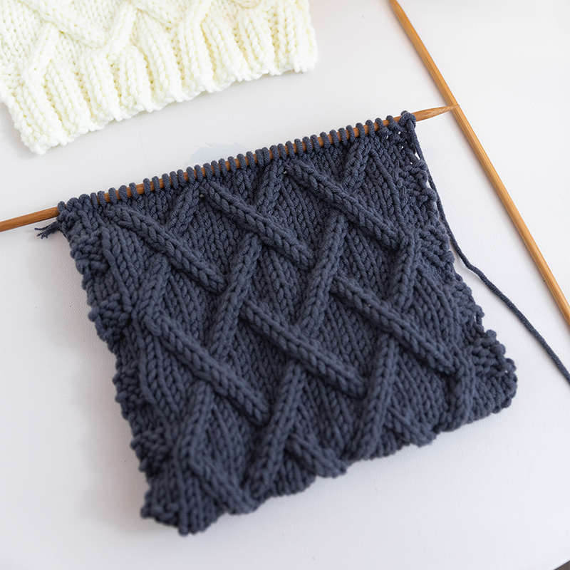 菱形格手工diy新手零基础织围巾材料包礼物自制秋冬新品送闺蜜