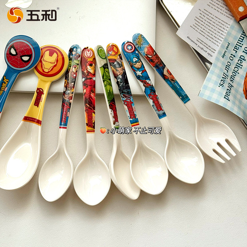 漫威正品儿童蜘蛛侠勺子叉子图片