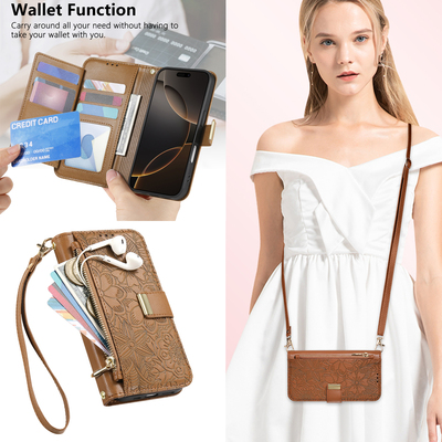 适用于荣耀400手机壳400Pro翻盖式荣耀200lite电话保护套honor 300全包防摔100皮套90外壳80/70男女挂绳斜跨